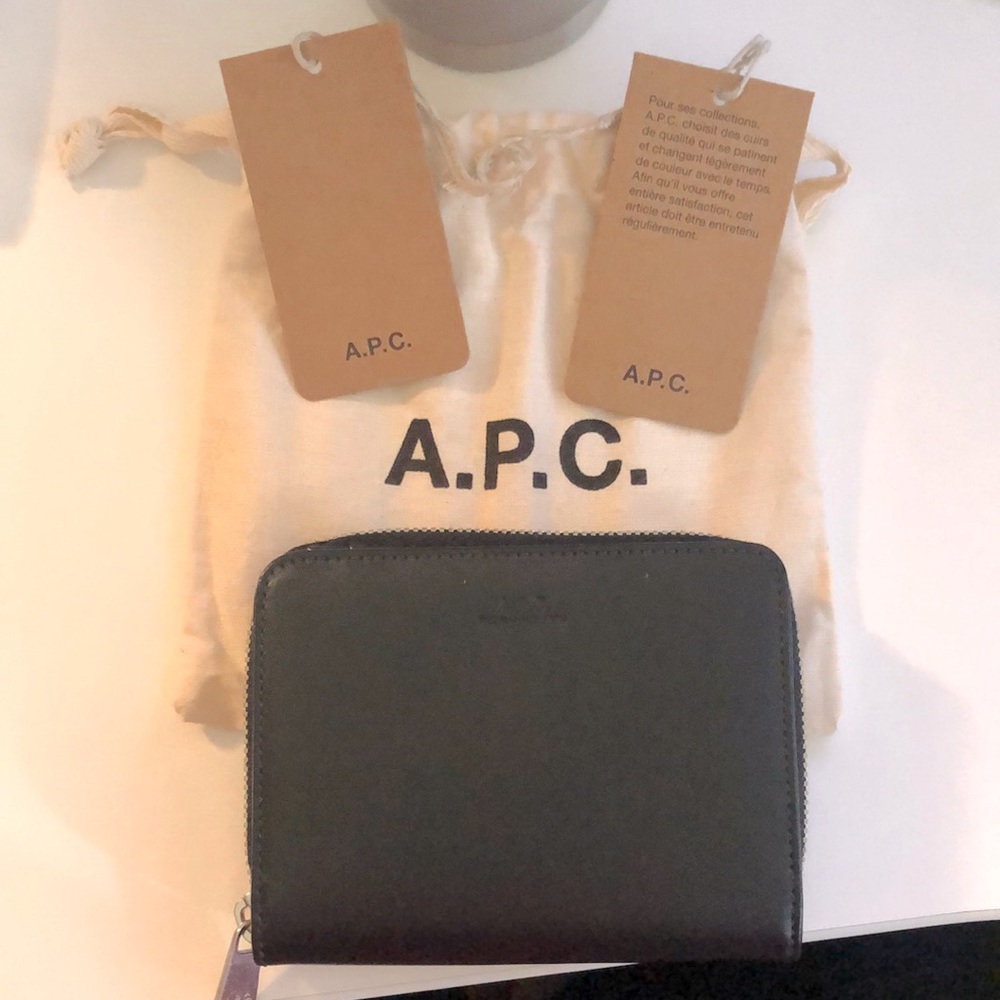 A.P.C. Black calf leather wallet “Emmanuelle”